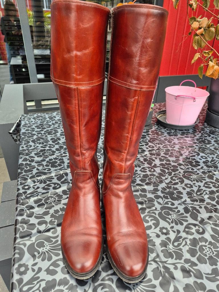 Gabor, Elegante laarzen glad leer bruin maat 37, Ophalen, Hoge laarzen, Bruin, Gabor