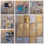 Stickers, stempels, houten letters, glitter, knutseldoos, Hobby en Vrije tijd, Ophalen, Gebruikt, Materiaal