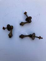 Messing kast knoppen 3 stuks vintage, Ophalen of Verzenden
