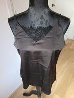 Cherry Koko zwart glanzend topje top met kant maat M Nieuw, Cherry Koko, Ophalen of Verzenden, Zwart, Hemd