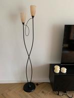Zwarte Staande lamp, Ophalen, Glas, 150 tot 200 cm, Landelijk