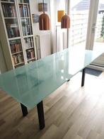 eettafel, Huis en Inrichting, Tafels | Eettafels, 50 tot 100 cm, Glas, 150 tot 200 cm, Gebruikt