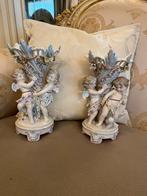 Antiek porselein vazen met engelen, Ophalen of Verzenden