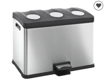 EKO Afvalbak Recycling Prullenbak - trio 3 x 12 liter beschikbaar voor biedingen