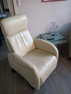 Relaxstoel, creme/zand geel, Huis en Inrichting, Stoelen, Ophalen, Gebruikt, Overige kleuren, Leer