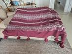 Marrakech handgemaakt plaid deken rood bordeaux 175 x 280 cm, Ophalen of Verzenden, Zo goed als nieuw