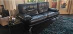 Ligne Roset zwarte leren tweezitsbank, Huis en Inrichting, Ophalen, Gebruikt, Leer, Modern