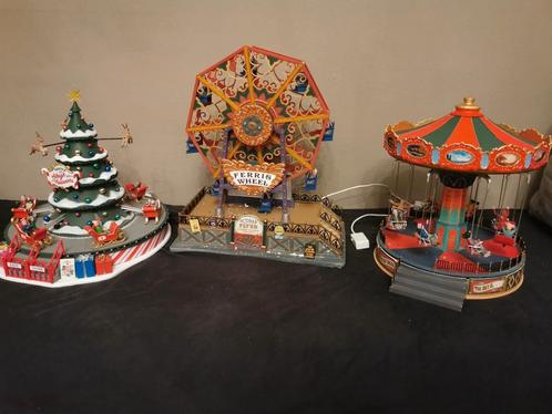Lemax kermis defect. Sky swing en Ferris wheel, Diversen, Kerst, Gebruikt, Ophalen of Verzenden
