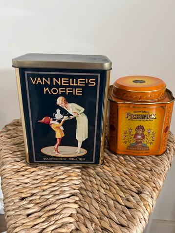 Vintage Van Nelle & Pickwick Blikken Set beschikbaar voor biedingen