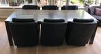 Eettafel met 6 stoelen, Huis en Inrichting, Complete eetkamers, 4 tot 6 stoelen, Ophalen of Verzenden, Zo goed als nieuw