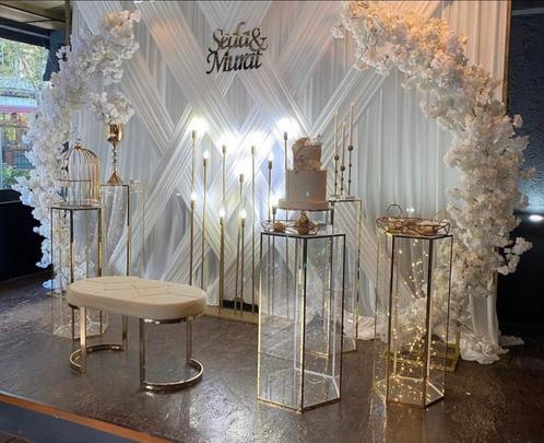 BACKDROP HENNAFEEST VERLOVING TE HUUR VERHUUR HUREN, Hobby en Vrije tijd, Feestartikelen | Verhuur, Nieuw, Overige, Ophalen of Verzenden