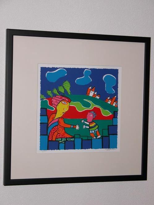 Maartje Wijngaarden zeefdruk Geluk (II). Nieuw in lijst, Antiek en Kunst, Kunst | Litho's en Zeefdrukken, Ophalen of Verzenden