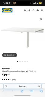 Norberg inklapbare tafeltje, Ophalen, 50 tot 100 cm, Zo goed als nieuw, Minder dan 100 cm