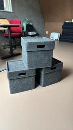 Ikea EKET opbergmanden zwart grijs met deksels, Ophalen, Overige materialen, Minder dan 50 cm, Minder dan 50 cm