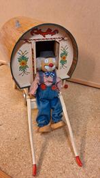 Houten pipowagen met pop vintage, Ophalen of Verzenden