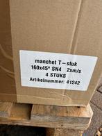 T-stuk 160 Rubber Spie 45 Graden - Nieuw en Beschikbaar uit, Nieuw, Ophalen of Verzenden, Minder dan 2 meter, 80 mm of meer