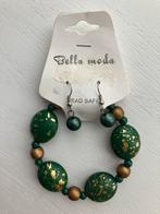 Set armband met oorbellen groen met goud Bella moda. Nieuw., Nieuw, Groen, Ophalen of Verzenden
