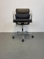 4 Vitra Eames Ea 217 Bruin Leer chroom, Huis en Inrichting, Ophalen of Verzenden, Ergonomisch, Zo goed als nieuw