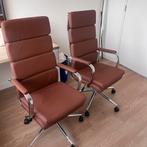Bureaustoelen cognac, Huis en Inrichting, Bureaustoelen, Ophalen, Zo goed als nieuw, Bruin, Bureaustoel