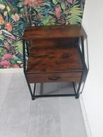 Industrieel Nachtkastje/Bijzettafel, Ophalen, Minder dan 45 cm, Zo goed als nieuw, Minder dan 55 cm