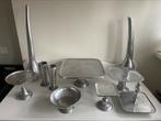Aluminium Decoratie set vazen schalen zie foto’s in 1 koop., Ophalen, Gebruikt