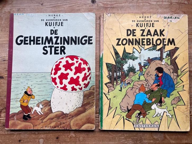 Kuifje: de Zaak Zonnebloem & De geheimzinnige Ster, Boeken, Stripboeken, Gelezen, Meerdere stripboeken, Ophalen of Verzenden