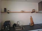 Echt eiken wandplank + 2 zwarte dragers, Ophalen, Zo goed als nieuw