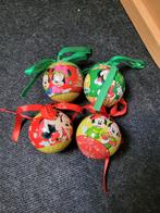 4 plastic disney kerst ballen met strik, Diversen, Kerst, Ophalen of Verzenden, Zo goed als nieuw