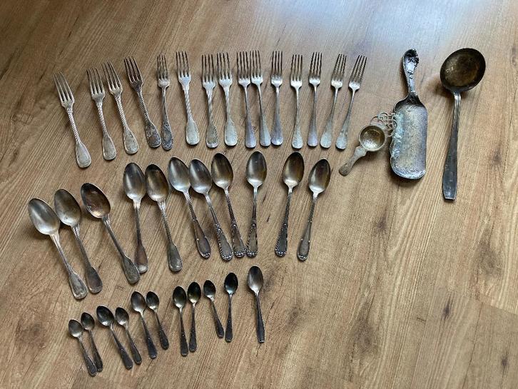 Verzilverd bestek, Antiek en Kunst, Antiek | Bestek, Ophalen of Verzenden