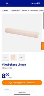 Nieuw Vliesbehang Linnenlook, Ophalen, Beige