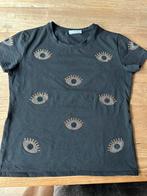 Zwart t-shirt met steentjes maat L, Ophalen of Verzenden, Zo goed als nieuw, Zwart, Korte mouw