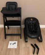 Kidsmill UP! Kinderstoel zwart met babyset en wipstoel, Ophalen, Gebruikt, Meegroeistoel