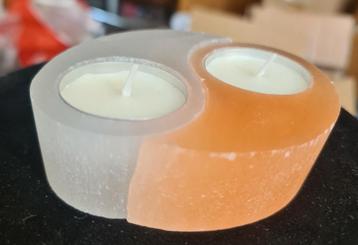 Yin Yang Seleniet Theelichthouder beschikbaar voor biedingen