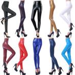 PU leren legging broek blauwe zwarte witte rode dames, Verzenden, Nieuw, Lang