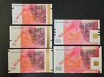 Frankrijk BDF testnotes 5,10,20,50,100 euro UNC, Postzegels en Munten, Bankbiljetten | Europa | Eurobiljetten, Ophalen of Verzenden