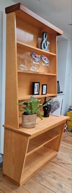 vintage schoolkast van Treetex/retro boekenkast met werkblad, Ophalen, Gebruikt