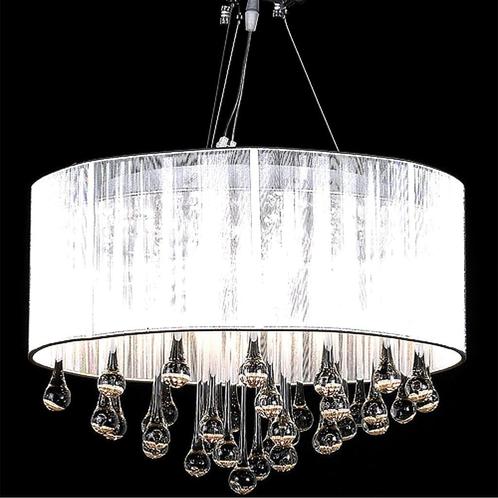Kroonluchter met 85 Kristallen. Gratis thuis in NL., Huis en Inrichting, Lampen | Kroonluchters, Nieuw, Glas, Kunststof, Metaal