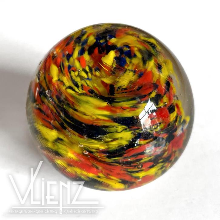 Vintage, retro presse papier, paper weight, glas, Verzamelen, Retro, Huis en Inrichting, Ophalen of Verzenden