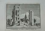 309-310 Haarlem Overblijfsel Huis te Kleef Kopergravure 1750, Antiek en Kunst, Ophalen of Verzenden
