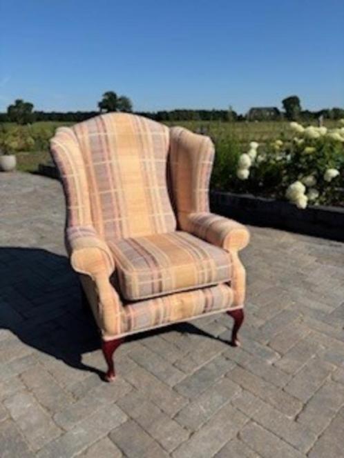 oorstoel, Huis en Inrichting, Fauteuils, Gebruikt, Hout, Stof, 50 tot 75 cm, 75 tot 100 cm, Ophalen