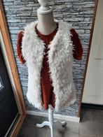 Wolwit harig lang gilet mt M, Kleding | Dames, Maat 38/40 (M), Fashion line, Wit, Ophalen of Verzenden
