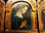 Drieluik Triptiek icoon naar Filippo Lippi Maria 2 engelen, Antiek en Kunst, Ophalen of Verzenden