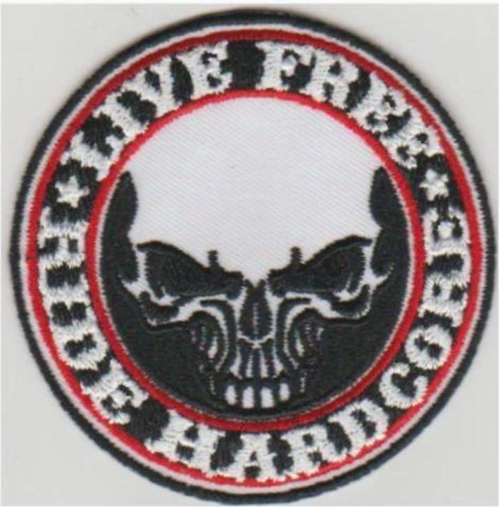 Live Free Ride Hardcore stoffen opstrijk patch embleem #2, Motoren, Accessoires | Stickers, Ophalen of Verzenden