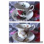 2 Kop en schotels Richmond England, Antiek en Kunst, Antiek | Servies los, Ophalen of Verzenden