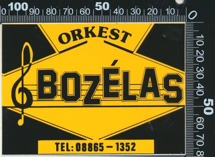 Sticker: Orkest Bozelas (1), Verzamelen, Stickers, Zo goed als nieuw, Bedrijf of Vereniging, Ophalen of Verzenden