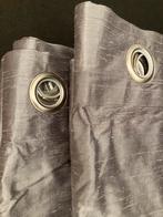 Mooie Gordijnen Zijde gevoerd - 1 stel - grijs, Ophalen, Zo goed als nieuw, 200 cm of meer, Grijs