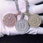 Bitcoin pendant moissanite VVS met certificaat, Sieraden, Tassen en Uiterlijk, Kettingen, Ophalen of Verzenden, Zo goed als nieuw
