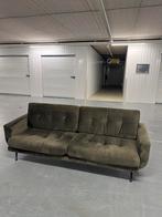Vintage Designbank – Groen Fluweel – Nederlands Ontwerp, Huis en Inrichting, Ophalen, 75 tot 100 cm, Stof, 200 tot 250 cm