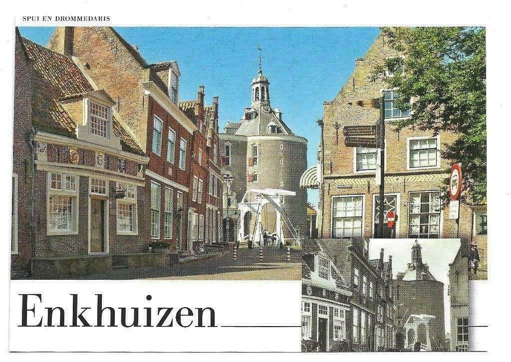 AK Enkhuizen - Spui en Drommedaris., Ophalen of Verzenden, 1980 tot heden, Ongelopen, Noord-Holland