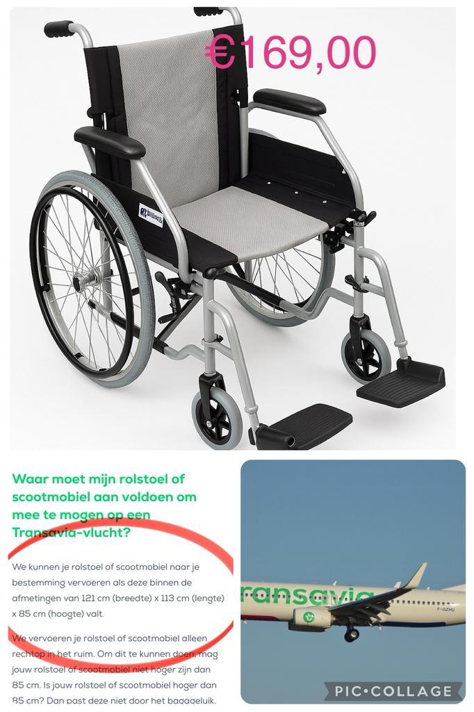 Nieuwe inklapbare Rolstoel voldoet aan luchtvaart afmetinge, Diversen, Rolstoelen, Nieuw, Handbewogen rolstoel, Inklapbaar, Ophalen of Verzenden